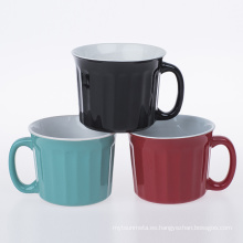 Tazas de cerámica de alta capacidad de 20 oz tazas de cerámica de alta capacidad tazas de café de dos tonos